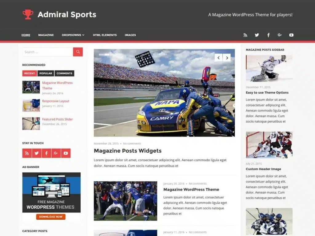 Best 40+ Free WordPress Blog Themes for Bloggers & Content Writers Admiral WordPress theme
