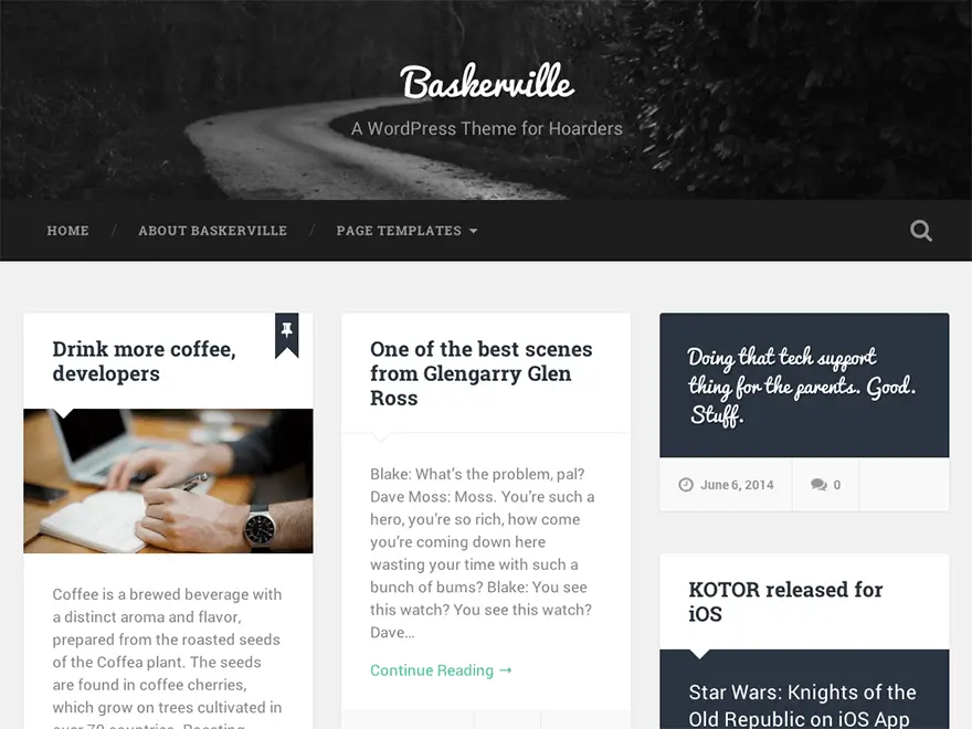 Best 40+ Free WordPress Blog Themes for Bloggers & Content Writers Baskerville WordPress Theme