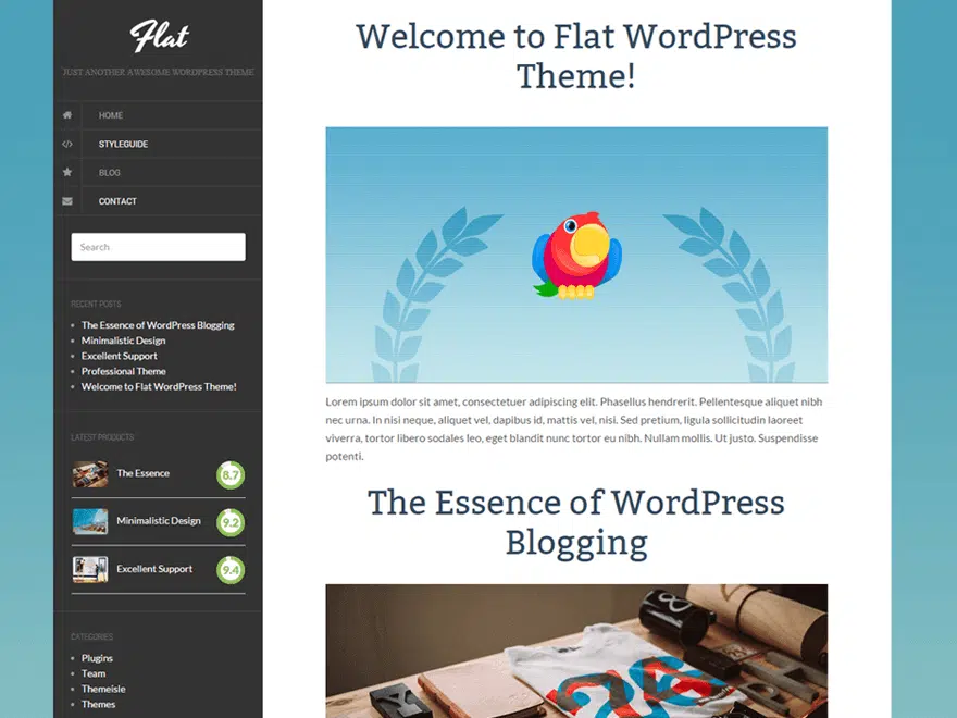 Best 40+ Free WordPress Blog Themes for Bloggers & Content Writers Flat WordPress blog theme