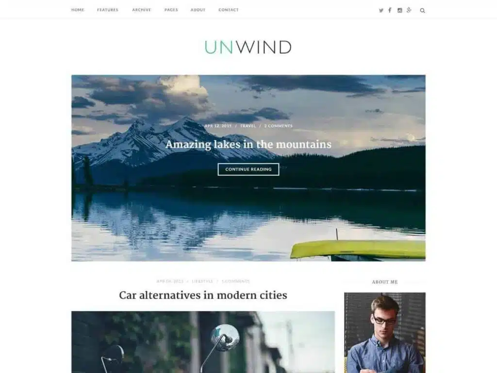Best 40+ Free WordPress Blog Themes for Bloggers & Content Writers SiteOrigin Unwind WordPress theme