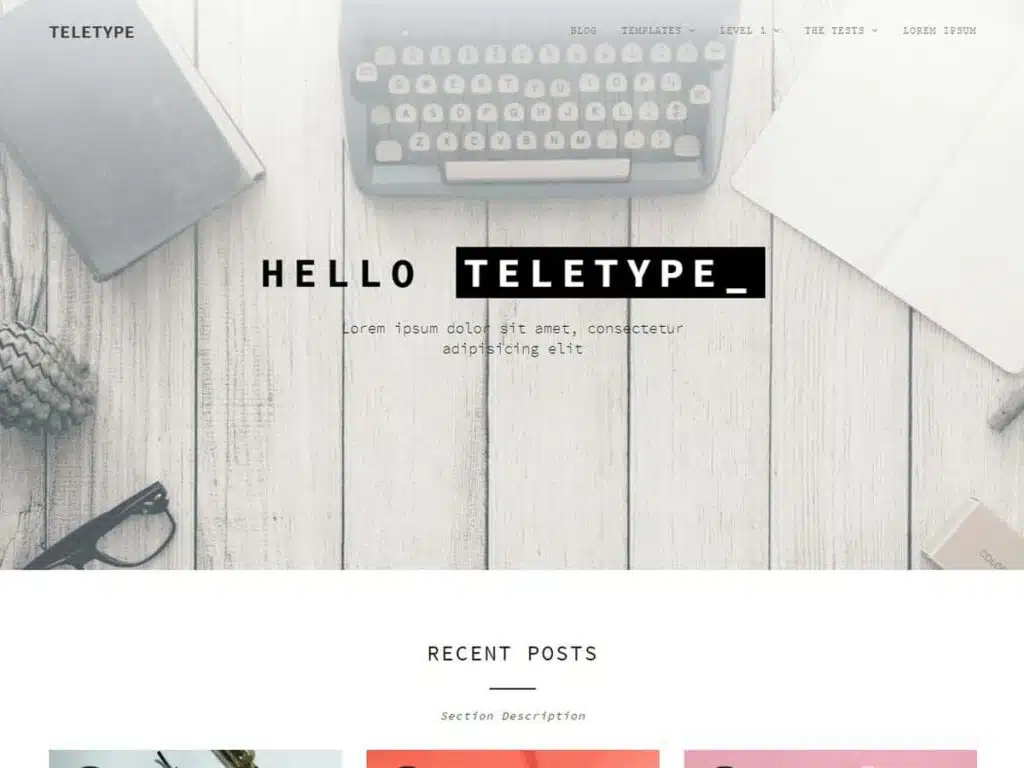 Best 40+ Free WordPress Blog Themes for Bloggers & Content Writers Teletype WordPress blog theme