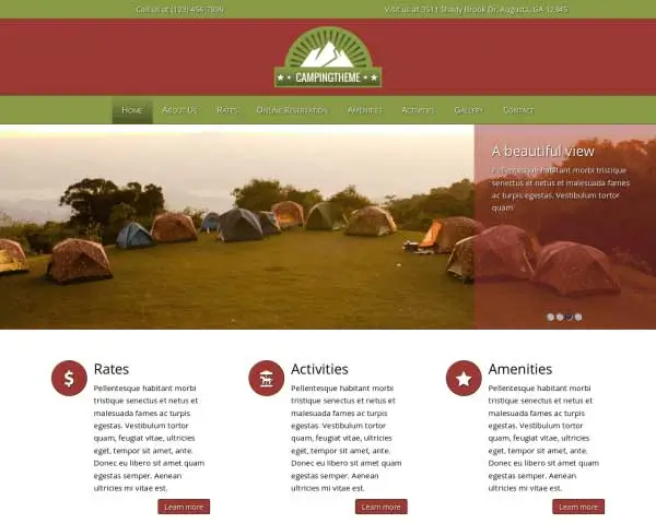 30 Best Camping WordPress Themes - Bring Your Outdoor Business Online Camping Theme For WordPress