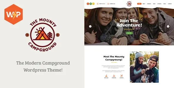 30 Best Camping WordPress Themes - Bring Your Outdoor Business Online The Mounty Camping WordPress Theme