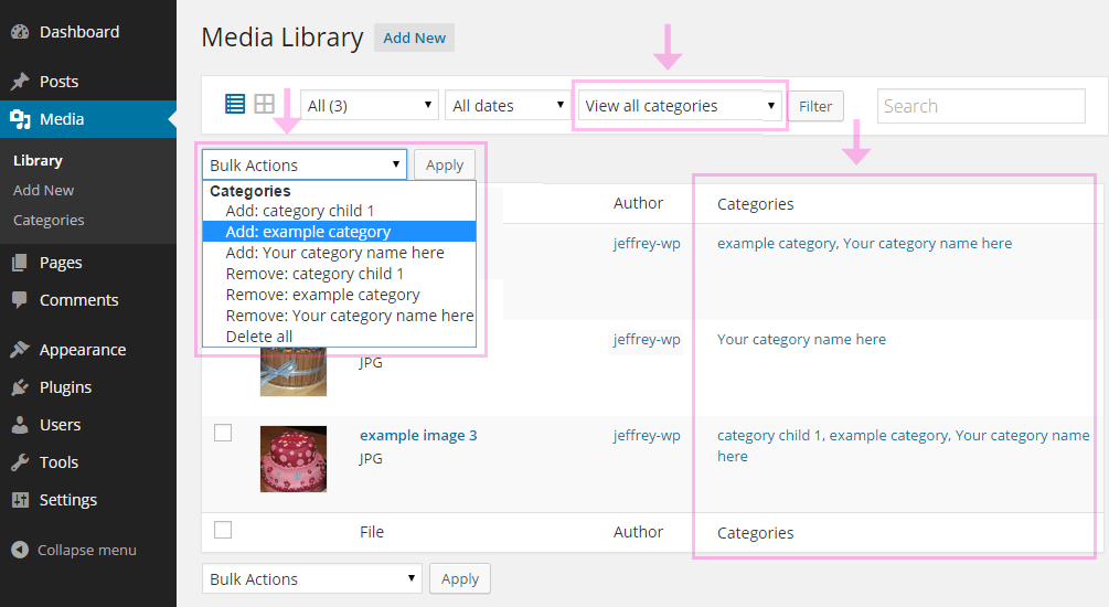 Media Library Categories