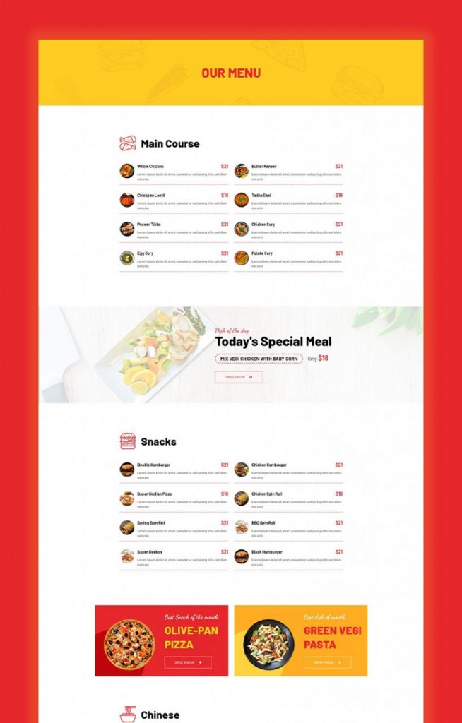 Restuarant Price List Menu Introducing Free Restaurant Joomla Template Kit for JD Builder Pro