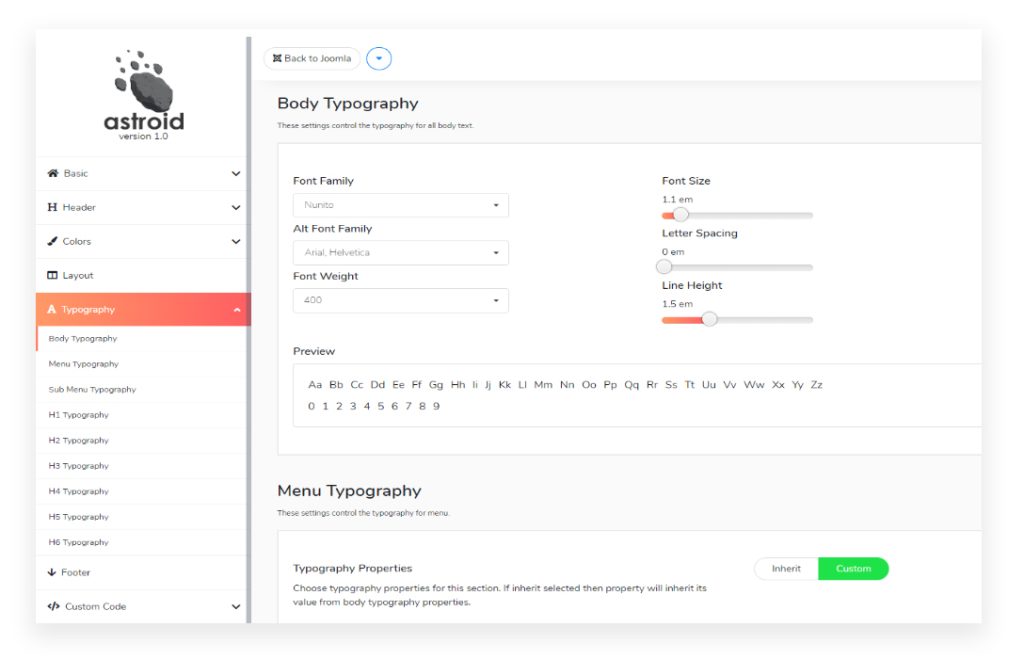 Advanced Typography Introducing Astroid Joomla Template Framework - Explore the Endless Possibilities