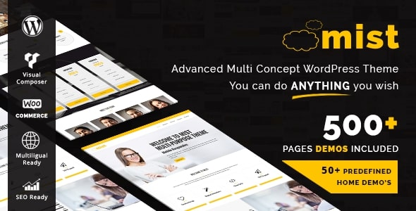 Mist Responsive WordPress Theme 15 Best Multipurpose WordPress Themes For Your Next Project