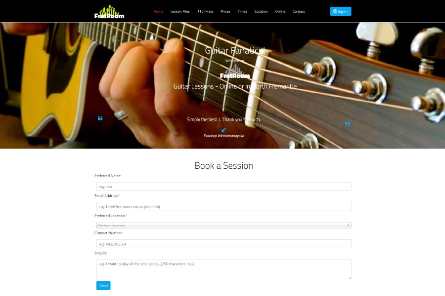 Fretroom - Guitar Lessons - Online or in North Fremantle