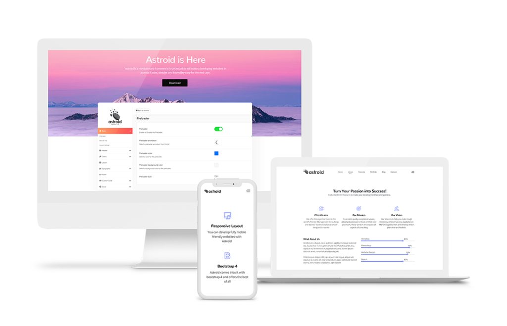 Fully Responsive Layout Introducing Astroid Joomla Template Framework - Explore the Endless Possibilities