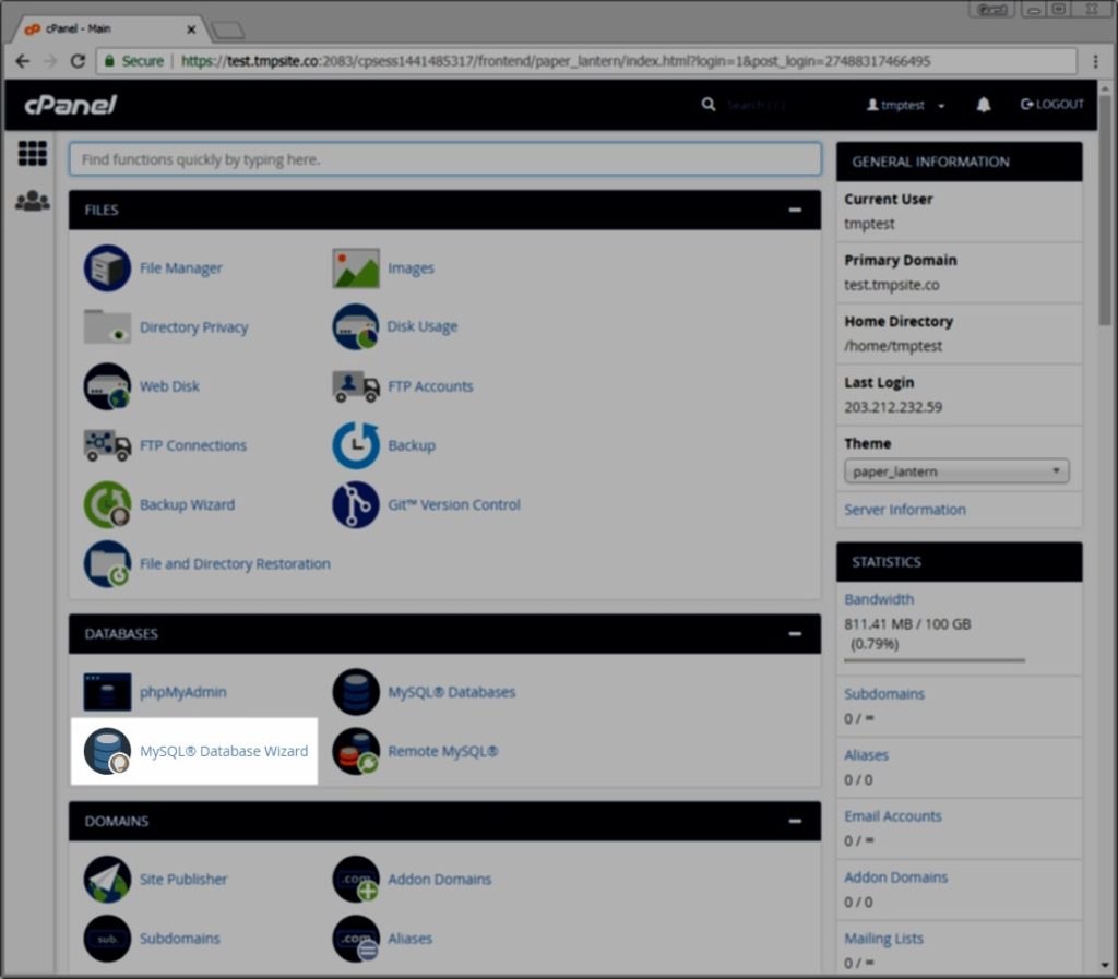 How To Create a Mysql Database & User For Your Joomla Installation Using cPanel