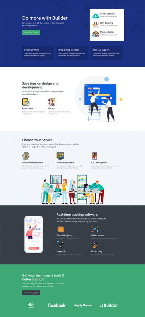 Company Joomla Landinga Page 2 New Ready To Use Landing Page Templates Added in JD Builder