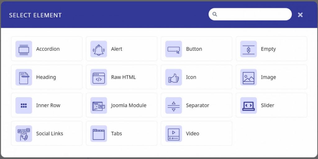 Builder Element Library JD Builder - A Preview of the Upcoming Joomla Page Builder