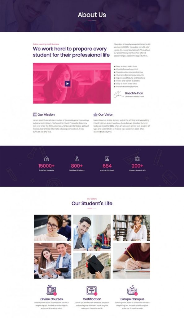 About us page Introducing Education 1 - A Free Educational Template Pack for JD Builder Pro
