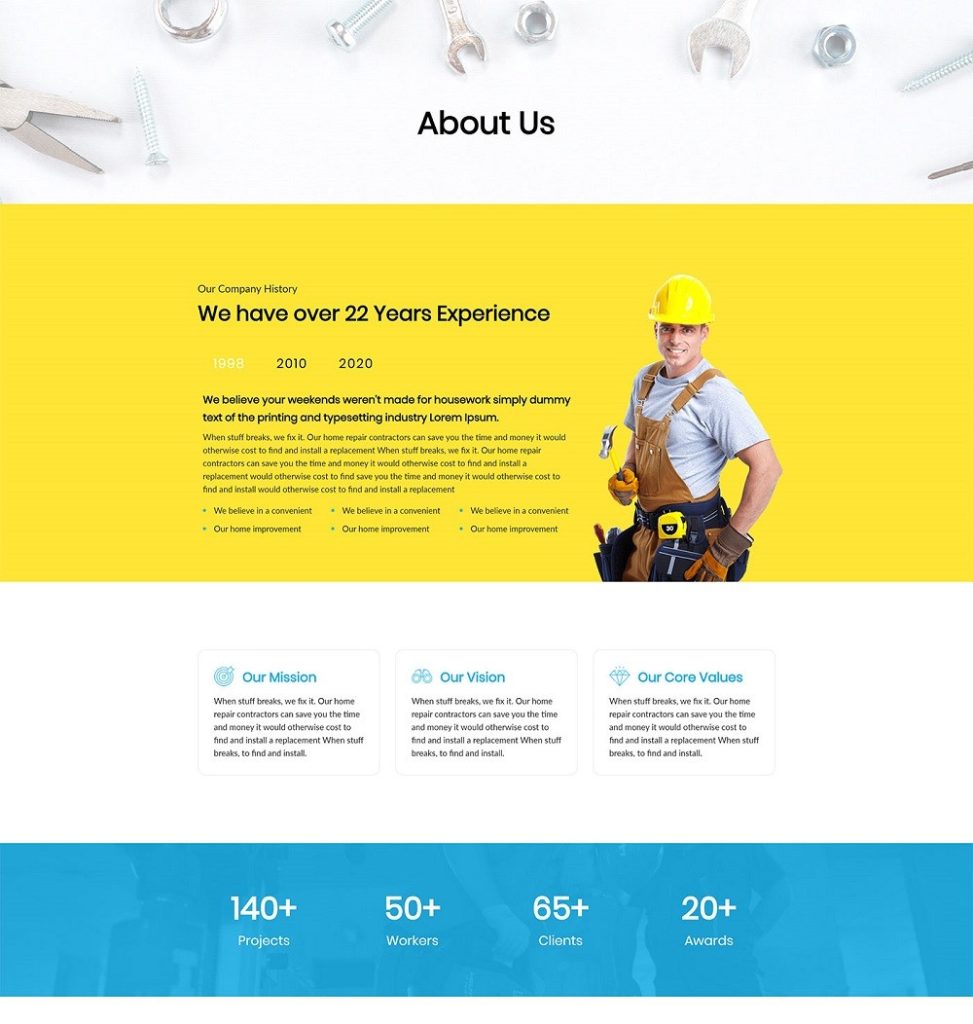 Introducing Handyman Template - Free Handyman Website Template Kit for JD Builder Pro