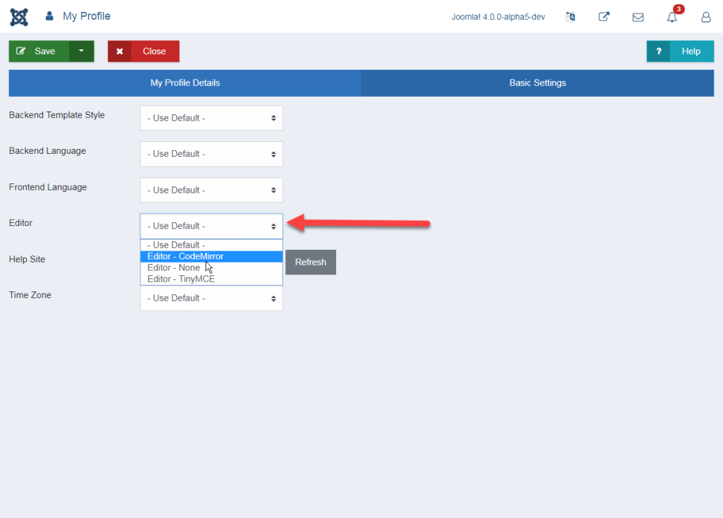 How To Switch Editor in Joomla 4?