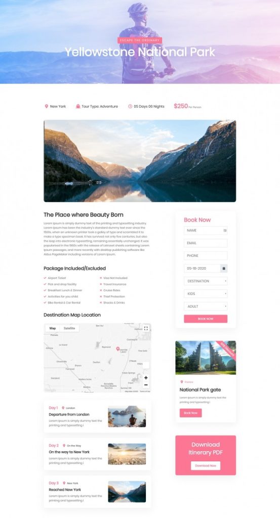 Introducing FREE Tourism Joomla Template Kit for JD Builder Pro