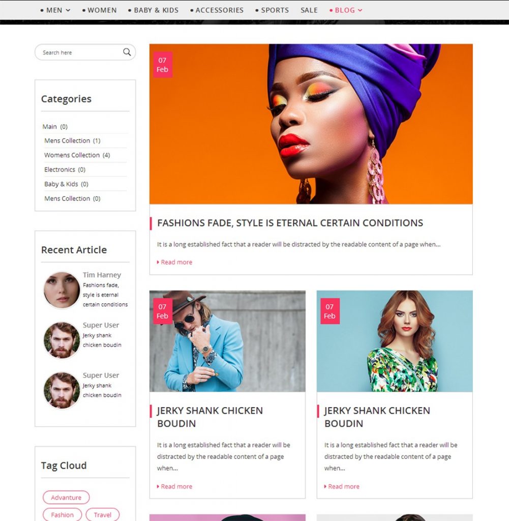 Shop Blog Layout JD Shop – A Feature Rich Multipurpose eCommerce Joomla Template