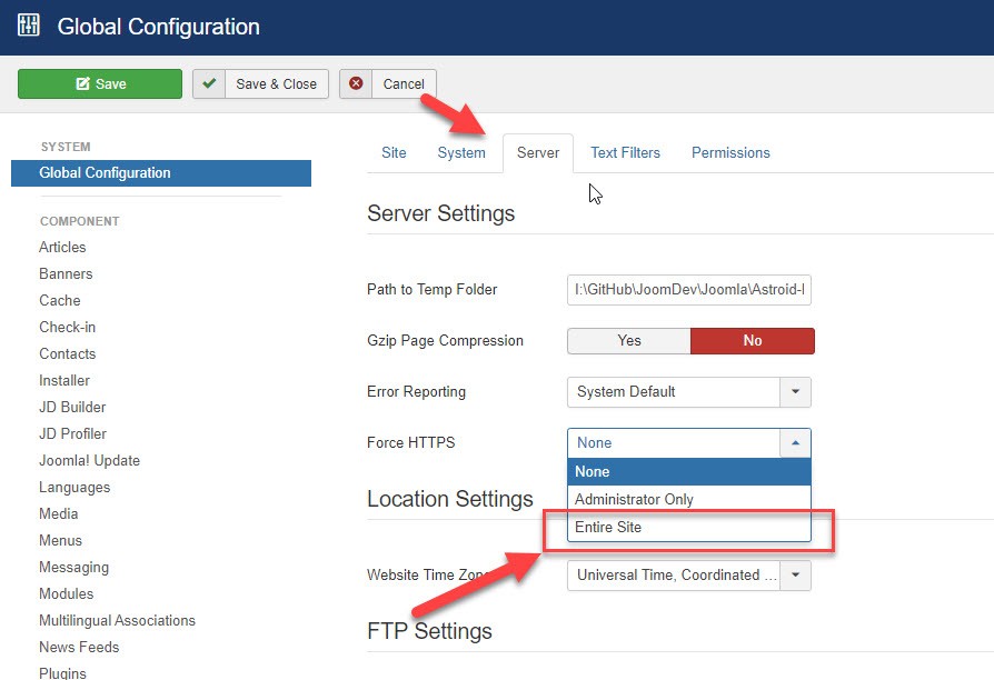 SSL Certificate - How to Enable HTTPS(SSL) in Joomla?