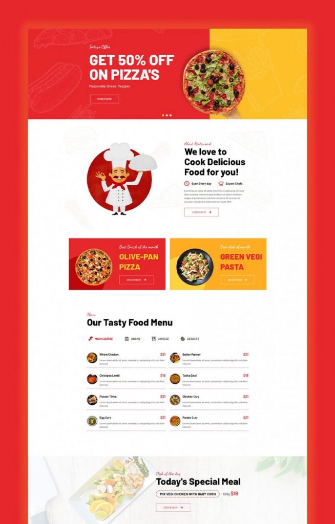 Restuarant Home Page Introducing Free Restaurant Joomla Template Kit for JD Builder Pro