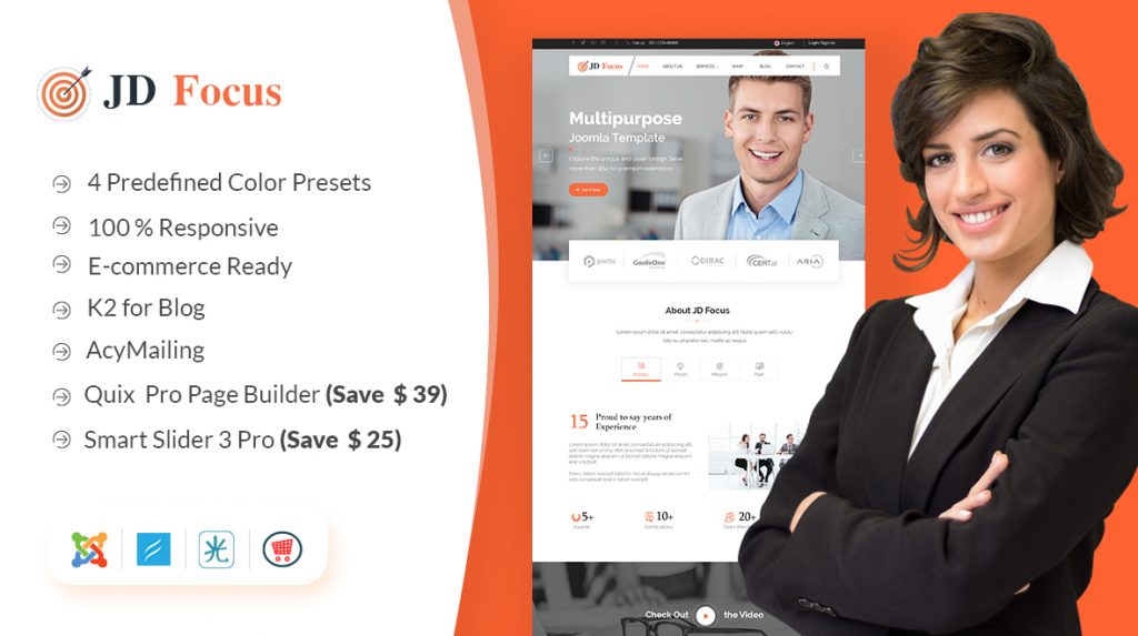 JD Focus Ecommerce Joomla Template Freemium eCommerce Joomla Templates - Setup Your Online Shop in Minutes