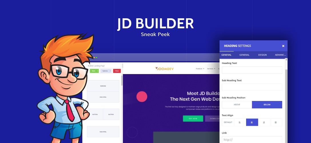 JD Builder Sneak Peek - Brand New Joomla Page Builder