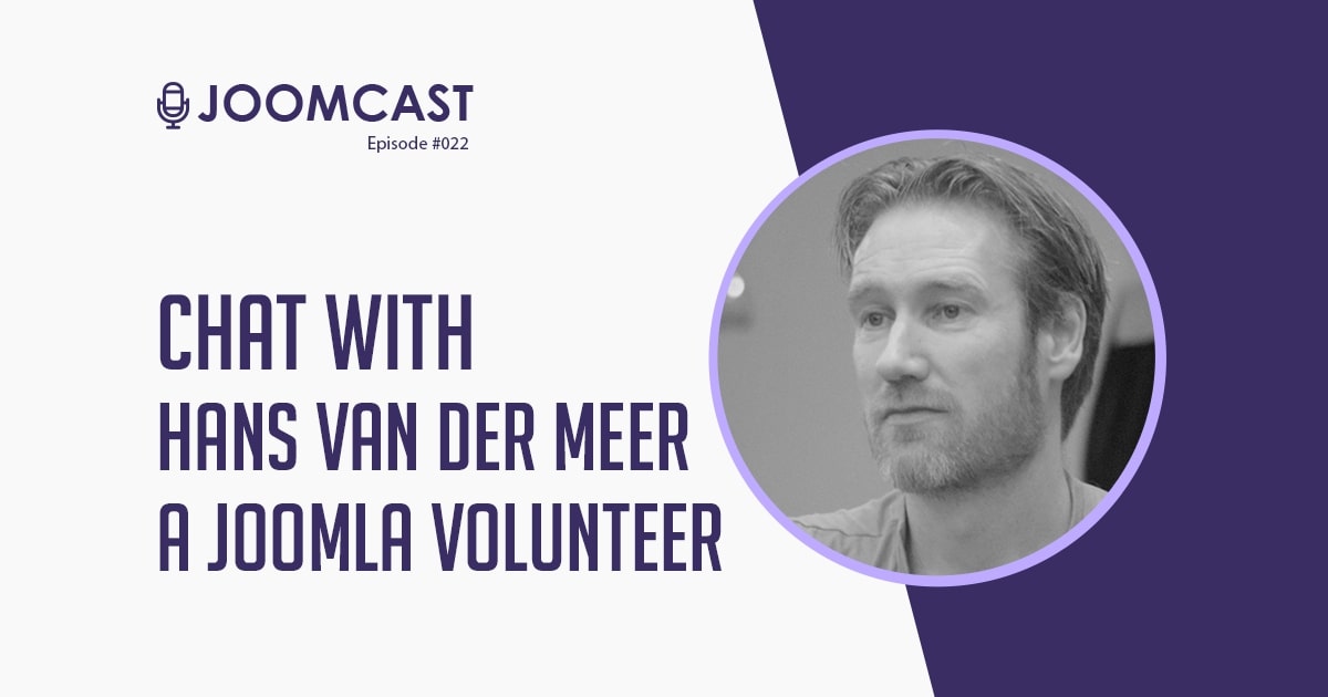 Hans Van Der Meer - A Joomla Volunteer