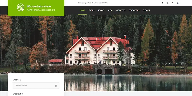 30 Best Camping WordPress Themes - Bring Your Outdoor Business Online Mountainview Camping Theme