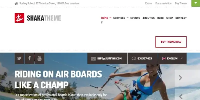 30 Best Camping WordPress Themes - Bring Your Outdoor Business Online Shaka Theme for WordPress