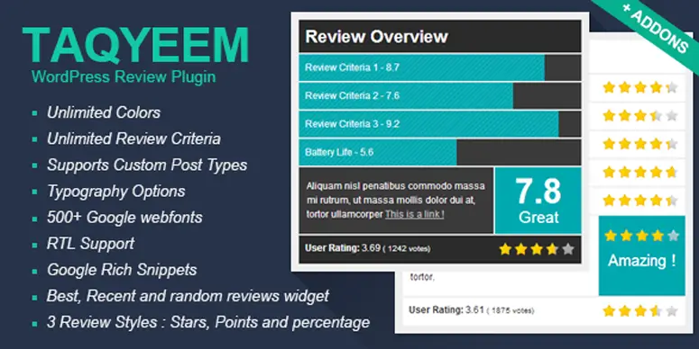 Best WordPress Review Plugins in 2026 Taqyeem